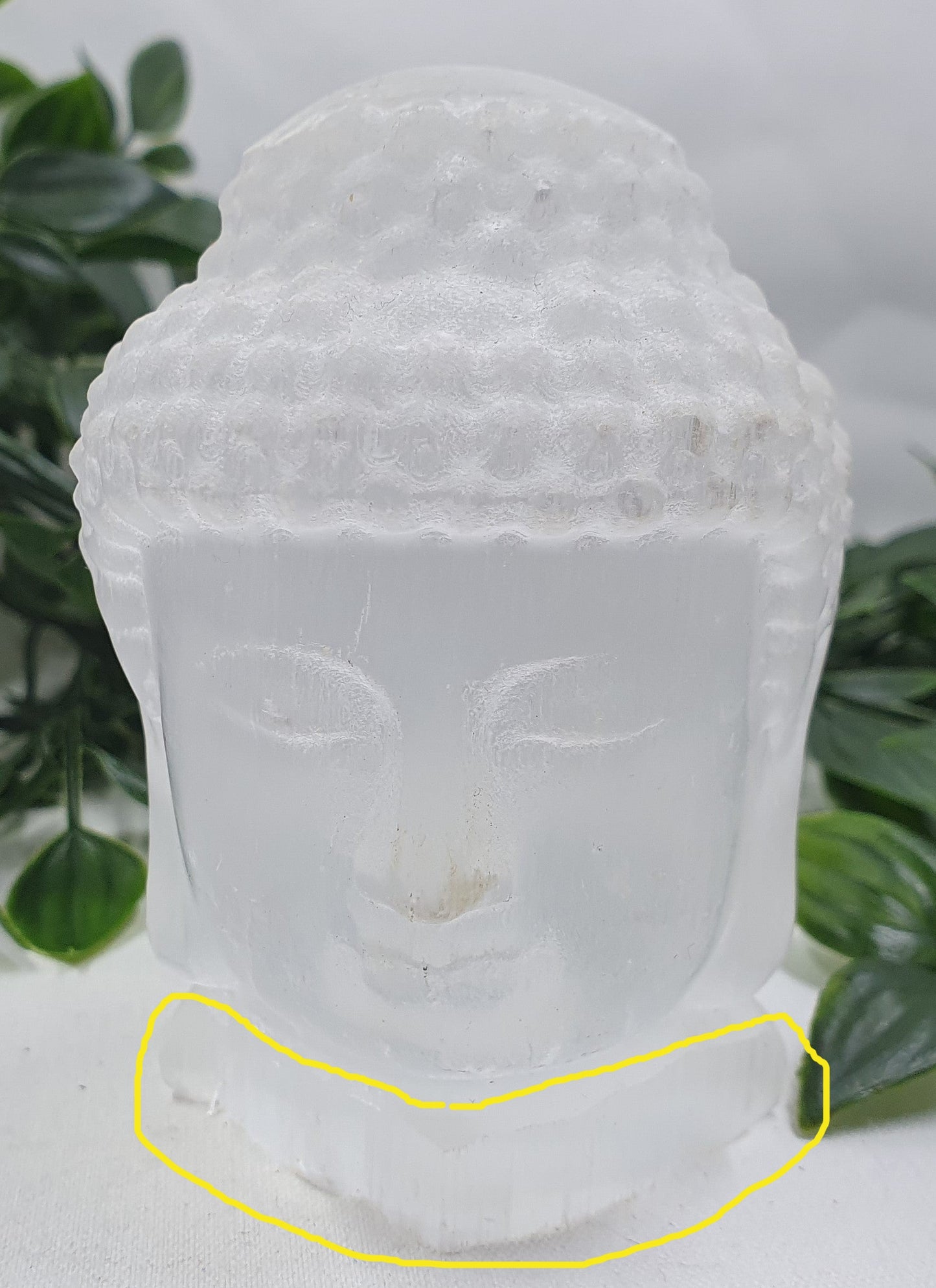 Damaged Item - Selenite Buddha Head #1