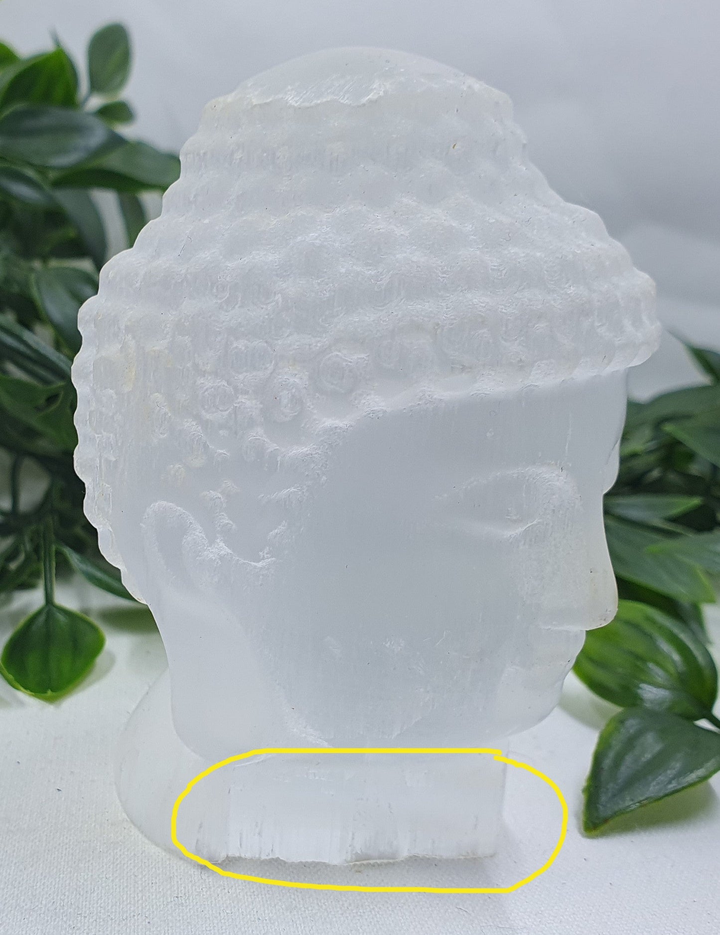 Damaged Item - Selenite Buddha Head #1