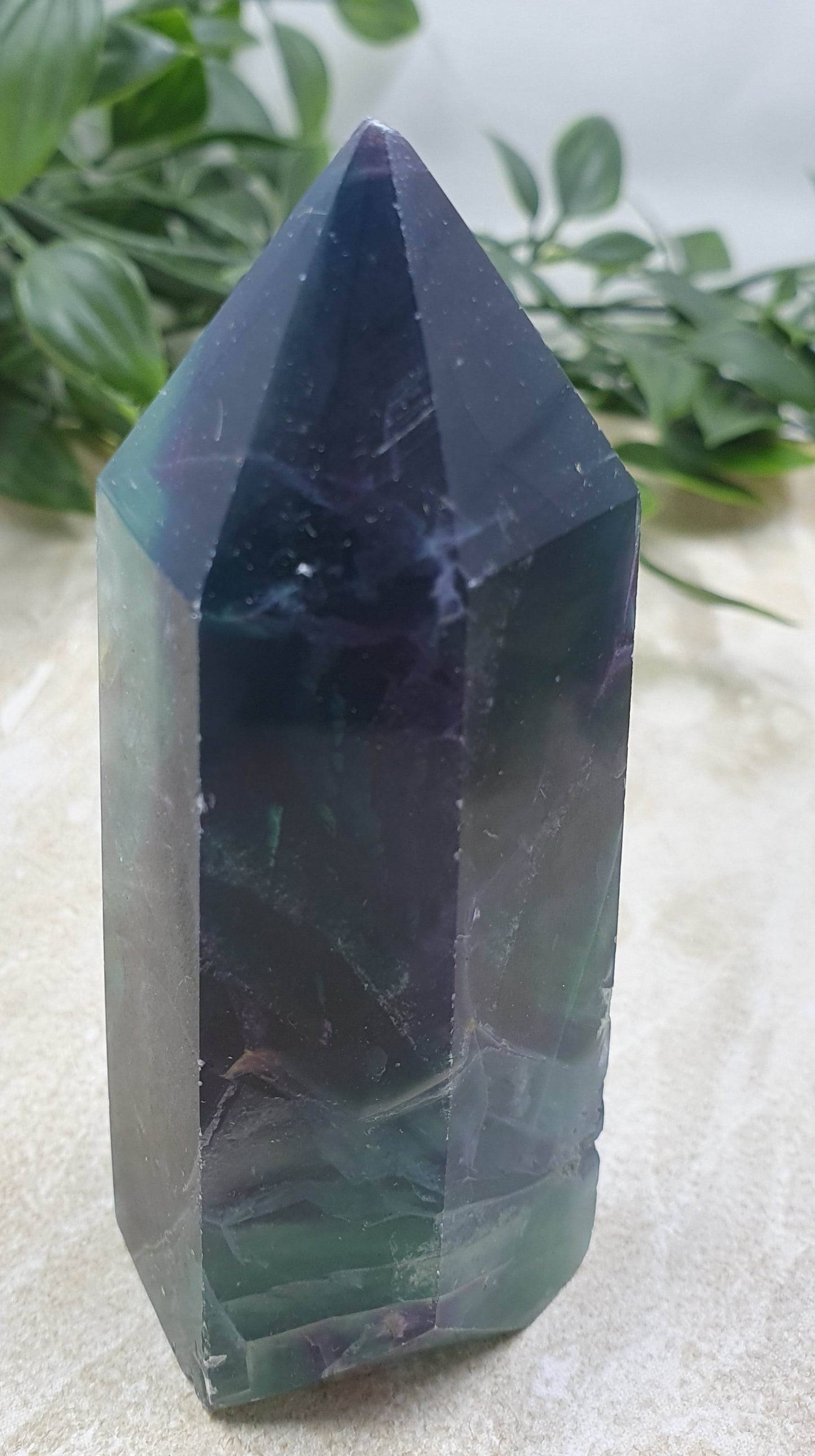 Damaged Item - Rainbow Fluorite Point #1